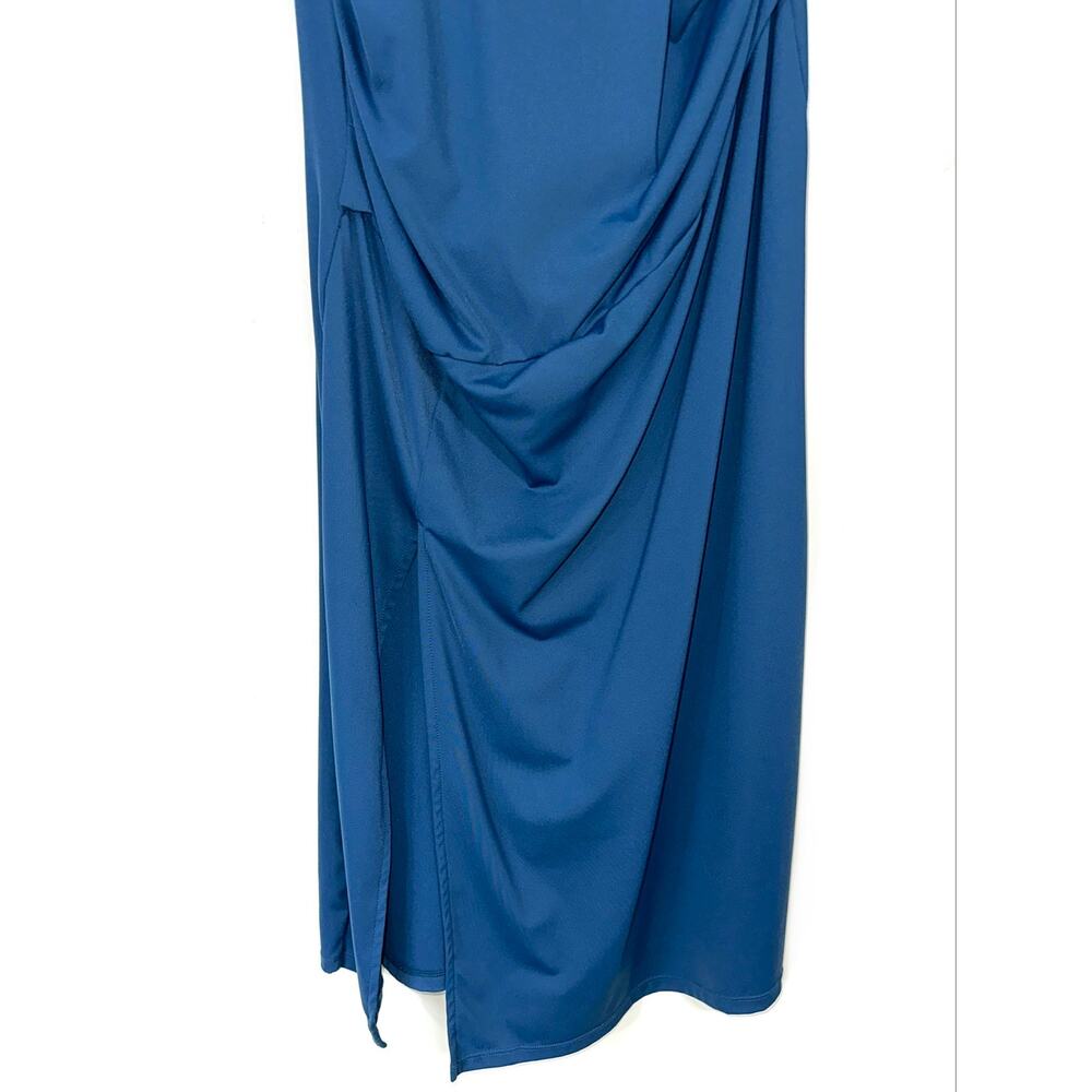 Halara Softlyzero Airy Square Neck Corset Ruched Split Bodycon Midi Dress Size L - Picture 5 of 14